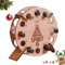 a-r Weihnachtsbaum-Adventskalender - Weinregaleinsatz aus Holz | Alkoholhalter für die meisten Bierflaschen und kleine Weinflaschen