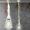 ECD Germany Hängelampe 1 flammige Hängeleuchte mit E27 Fassung, 115 cm, Ø13 cm, Weiß/Braun, Metall/Hanfseil, Wasserrohr, Vintage/Retro, Industrial Design, Pendelleuchte Pendellampe Leuchte Lampe