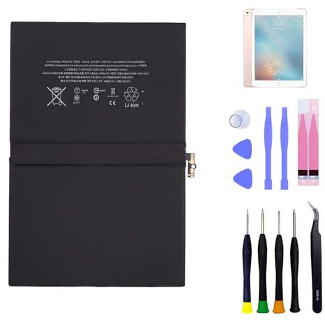 Aousavo Batteria di ricambio A1664 compatibile con iPad Pro 9.7 2016, A1673 A1674 A1675 iPad 6.3 iPad 6.4 con Free Toolkit