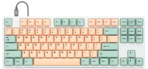 DROP Expression Series - Matcha Summer Tenkeyless Mechanical Keyboard, Gateron Yellow Switches, White ENTR Anodized Aluminum Case, White Backlighting, USB-C, PBT Cherry keycaps, TKL Layout