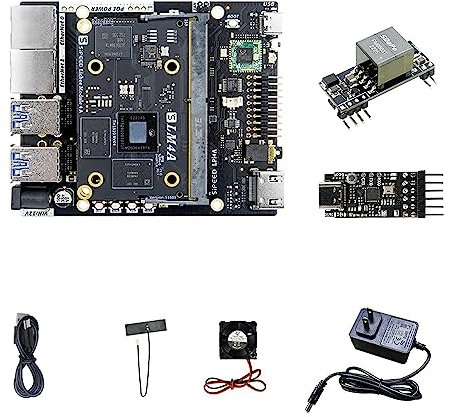 youyeetoo Licheepi 4A RISC-V Single Board Computer - RISC-V Laptop CPU TH1520 @ 2.0 GHz - 4 Tops @ INT8 (1GHz)- 8GB/16GB RAM- 32GB/128GB eMMC (Pi 4A POE Kit(16GB))