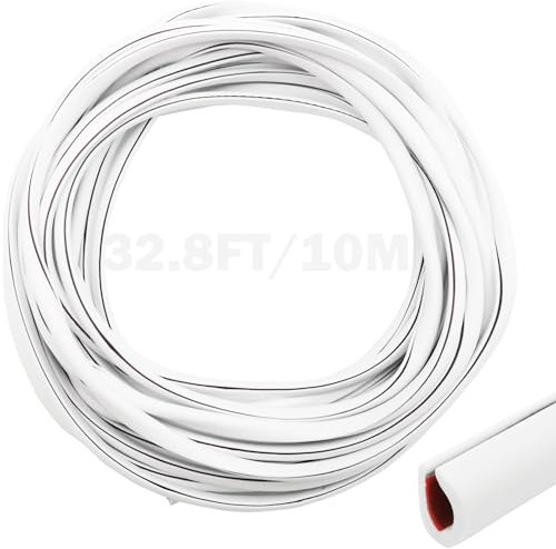 CTRICALVER Protection Portiere Voiture, Joint Porte Voiture, Protecteur De Bord De Porte De Voiture, Baguette de protection voiture en forme de U en PVC, pour la Plupart des Voitures (10M, Blanc)