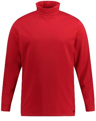 JP 1880 Herren große Größen Übergrößen Menswear L-8XL JP1880 Rollkragen-Shirt, Basic, Jersey, Lange Ärmel, bis 7 XL apfelrot 4XL 723303530-4XL