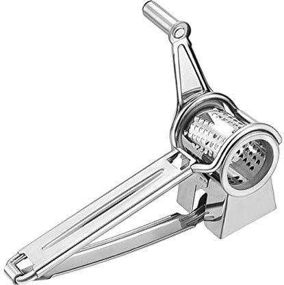 Zerodeko Rallador y Rebanador De Mano Para Queso Manivela 304 Acero Inoxidable Resistente Antiácido Para Uso Doméstico y Profesional Cocina