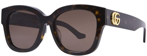 Gucci GG1550SK 002 Havana/Brown Square Damen Sonnenbrille Havanna 54/18/150, Havanna, 54/18/150
