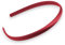 Generic Haarreif, dünn, mit Satin überzogen, einfarbig, Schulfarben, 1 cm (Burgunderrot)