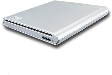 Slot External Blu-Ray and DVD Burner / Player Optical Drive, for Laptop & Desktop Computer Windows Win 11 10 8 7 Mac OS Gaming PC, USB 3.0 Type-C Dual Layer 6X BD-RE DL 8X DVD CD RW Writer