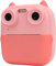 SQUADO Fotocamera digitale con stampa istantanea frontale e posteriore, luce di riempimento LED, per viaggi e ragazzi, rosa