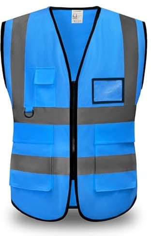 YUANVEST Sicherheitswesten Warnweste,Hohe Sichtbarkeit Reflektierende Sicherheitsweste,2-Zoll Reflektierende Streifen Hohe Sichtbarkeit Weste,Erfüllt ANSI/ISEA Standards