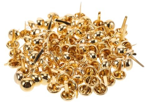 Tofficu 100stücke Mini-brads Metallverschlüsse Für Scrapbooking Brads-Clips Papierverschlüsse Bastel-brads Runder Kopf Pilz-brads Nägel Zum Basteln
