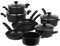URBN-CHEF 4/5/6/8 Pcs Marble Coated Saucepans, Casserole Pots & Frying Pans Forged Carbon Stainless Steel Non-Stick Induction Cookware Set | Premium Cooking for Gas, Electric, Ceramic Stovetops Base