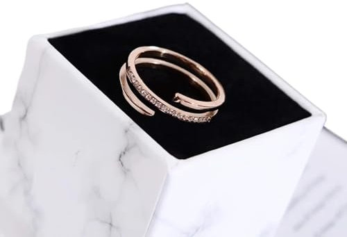 SKJUBLPG Ring Ringe Damen Bijouterie Herren Offener Ring Damen 9 Roségold
