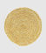Salvamantel de Mimbre Natural con Ribete Blanco | Salvamanteles Individuales de Mimbre | Bajoplatos Redondos | Manteles Individuales Redondos (1, 25 Ø)