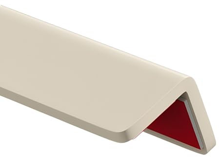 Raouoae Profilés De Protection d'angle en PVC pour Plan De Travail Carrelage Et Cadres De Porte 3pcs Longueur 100/120/150 Cm Protection Murale Et Finition Angle(Beige B,L:100cm)