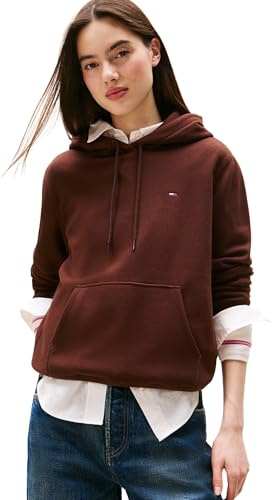 Tommy Jeans Damen Tjw Reg S Flag Hoodie Dw0Dw19958 Kapuzenpullover, Brown (Rich Brown), L