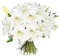 Künstliche Lilien, kurzer Stiel, künstliche Blumen mit 12 blühenden Blütenköpfen und 5 Knospen für Zuhause, Hochzeit, Büro, Party, Festival, Dekoration, Weiß, 5 Stück