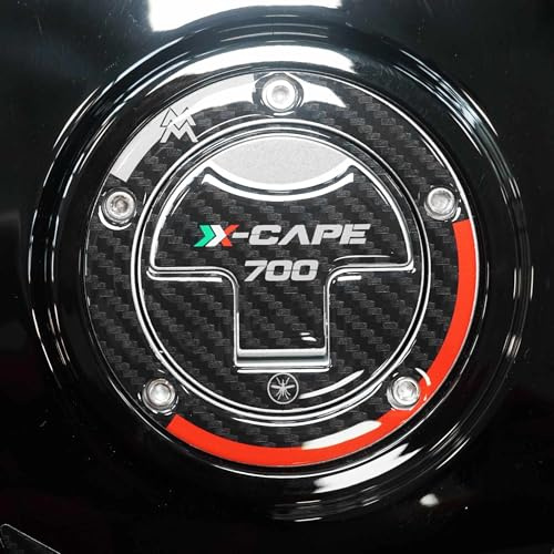 labelbike - 3D Aufkleber Dekorationen und Schutz den Tankdeckel von Motorrad aus Harz mit Offizieller Lizenz Moto Morini X-Cape 700 2025 - Farbe Carbonrot
