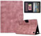 Jenyoog Case for Amazon Kindle Fire HD 8 & 8 Plus Tablet 8 (2020/2022/2024 Release),PU Leather Solid Color,Adjustable Angle Bracket with Anti Slip Strip and Card Holder,Auto Wake/Sleep. (Pink)