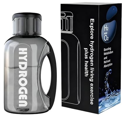 Botella de agua de hidrógeno recargable de 1,5 L, ionizador de agua portátil con generador de agua SPE y PEM para el hogar, oficina, viajes
