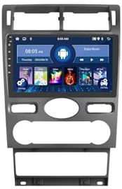 Android 15 2 DIN Radio de Coche 9 Pantalla táctil Estéreo para Ford Mondeo 2004-2007 con Cámara Trasera/Navegación GPS/WiFi/FM/Bluetooth/Mandos Volante/Enlace Espejo/Reproductor(X1 2+32G)