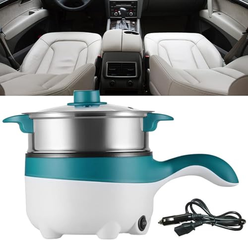 Batterie De Cuisine électrique Apehren, Friture Antiadhésive 2l avec Cuiseur Vapeur, Multicuiseur 12v/24v pour Sautés, Rôtis, Cuiseur à Ramen, 24vblue