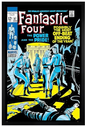 Grindstore Fantastic Four (Power & Pride) Maxi-Poster – schwarzer Holzrahmen