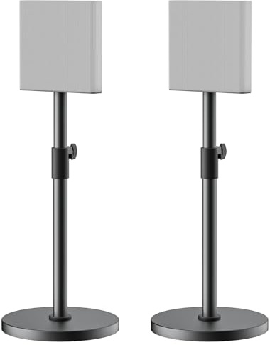 Height Adjustable Speaker Stands Pair for Sony Bravia Theatre Quad HT-A9M2 Stands - Heavy-Duty Surround Speaker Stand for Sony HT-A9M2 Speaker Stand with Cable Management