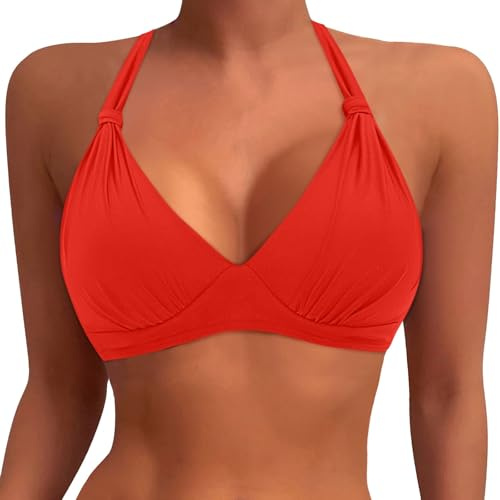 Generico Reggiseno Bikini Taglie Forti da Donna, Sportivo, Senza Slip, con Coppe Grandi #D