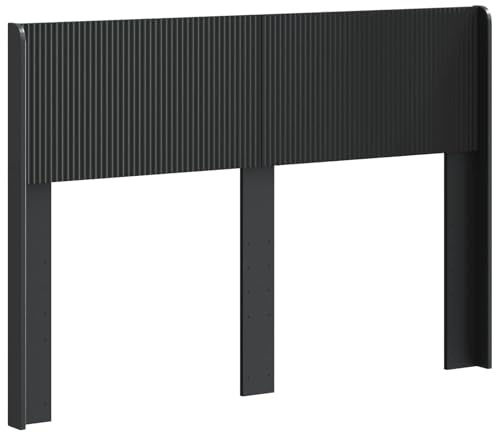 vidaXL Kopfteil Schwarz PB, Schlafzimmer, modernes Design, Kopfteil aus Holz, schlanker Stil, schicke Deko, praktisches Element für Deine Wohnung