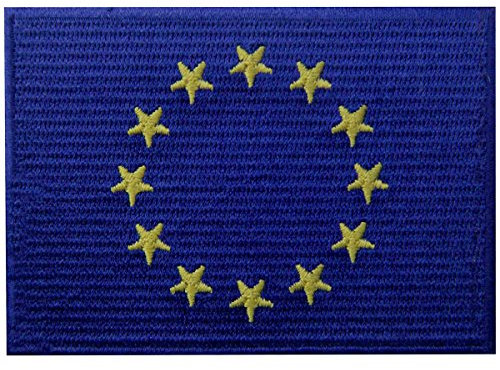 Flagge der Europäischen Union EU Europa Internationales Emblem Bestickter Aufnäher zum Aufbügeln/Annähen