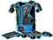 WOSAWE Kinder-Schutzkleidung mit Knieschoner Ellenbogenschoner Schutz Weste Motorrad Ganzkörperschutz Rüstung für Ski Snowboard Motocross Sport (MO467 Sets Blau)