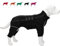 wasserdichte Hundejacke, leichte reflektierende Sicherheits-Hunderegenjacke, Winddichte und schneesichere Hundeweste für kleine, mittelgroße und große Hunde. Black XXL