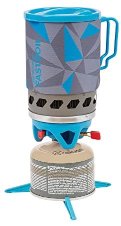 Highlander Blade Fastboil Camping Herd Mk3 Kompakter tragbarer Brenner mit 1,1 l Topf - Ideal für Camper, Wandern und Angeln (blau)