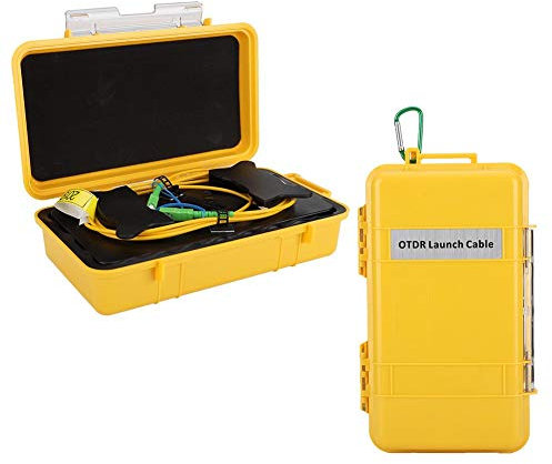 Launch Cable Box, OTDR Startkabelbox, Dead Zone Eliminator Glasfaser OTDR Startkabelbox SC/APC-SC/APC SM, 1 km optische OTDR Optical Fiber Tester