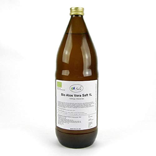 6x Sala Bio Aloe Vera Saft 100% Direktsaft 1200mg/L Aloverose 1000 ml 1 Liter Glasflasche