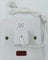 Electric Shower Ceiling Switch with Pull Cord 45 Amp Double Pole Isolator Isolation White Bathroom with Neon by Status
