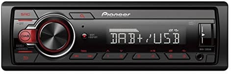 Pioneer MVH-130DAB-AN, 1-DIN-Autoradio mit RDS und DAB+, USB, AUX-Eingang, geringe Einbautiefe, inklusive DAB-Antenne