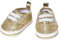 Heless 146 - Glitzer-Sneaker für Puppen, in Gold, Größe 38 - 45 cm, schickes Schuhwerk mit Wow-Effekt für besondere Anlässe