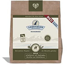 Lakefields Premium Hundefutter trocken | Wild 68% | 1kg | Getreidefreies Trockenfutter | Für kleine ausgewachsene Hunde | Extra kleine Kroketten | Zutaten in Lebensmittelqualität