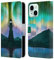 Head Case Designs Green Lighthouse Seascape Northern Lights Leather Wallet Case Compatible With Apple iPhone 13 Mini