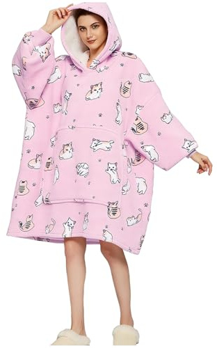 FELOVE Übergroße Hoodie Sweatshirt, Original Decke Sweatshirt, super weiche gemütliche warme komfortable Riesen-Hoodie, Geeignet Kapuzenpullover für Erwachsene, Männer, Frauen, Jugendliche