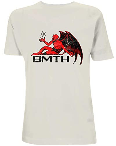 Bring Me The Horizon T Shirt Devil Band Logo Official Mens Natural M