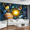 Fototapete 3D Weltraum Universum Sternenhimmel Kinder Schlafzimmer Wandbilder Moderne Cartoon Hintergrund Wandmalerei fototapete 3d effekt tapeten Wohnzimmer Schlafzimmer kinderzimmer-350cm×256cm