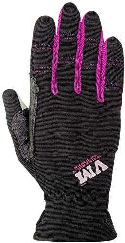 JF Reitsport VM Reithandschuhe, Schwarz, Magenta S