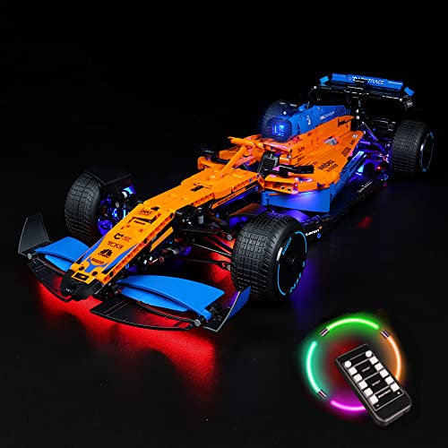 LocoLee Led Light Set for Lego McLaren F1 (Not Include Lego Models),Decoration Light Kit for Lego 42141 Technic McLaren Formula 1 2022 Race Car,Creative Gift(Remote Control)