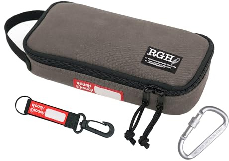 Rough Enough Small Tool Pouch Bag Canvas Portable Tool Box Organizer Case with Zipper Handle for Motorcycle Bike