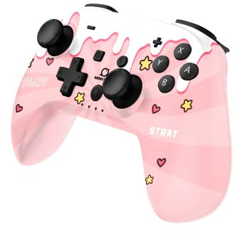 MINIBIRD Pop Top - Manette sans Fil Bluetooth Sweet Pink pour Nintendo Switch et Switch OLED