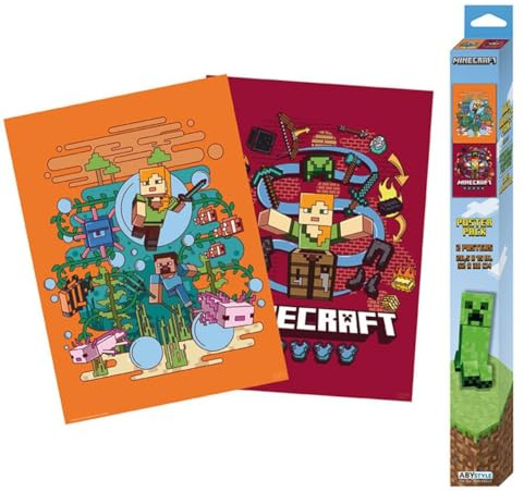 ABYSTYLE GBEye Minecraft Set 2 Chibi Poster Core Minecraft (52 x 38 cm)