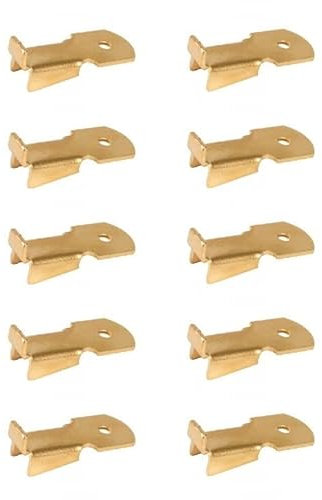 cyclingcolors 10x Bodenträger Tablarträger Metall Stahl Gold Regal Halterung Bodenträgerschiene Regalstifte