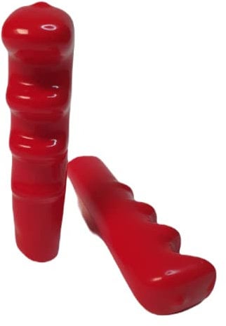 Wheelbarrow Handle Hand Grips Soft Rubber Ergonomic Comfort Anti Slip Handlebar Grips for Wheelbarrows, Carts, Trolleys, Red 1 Pair